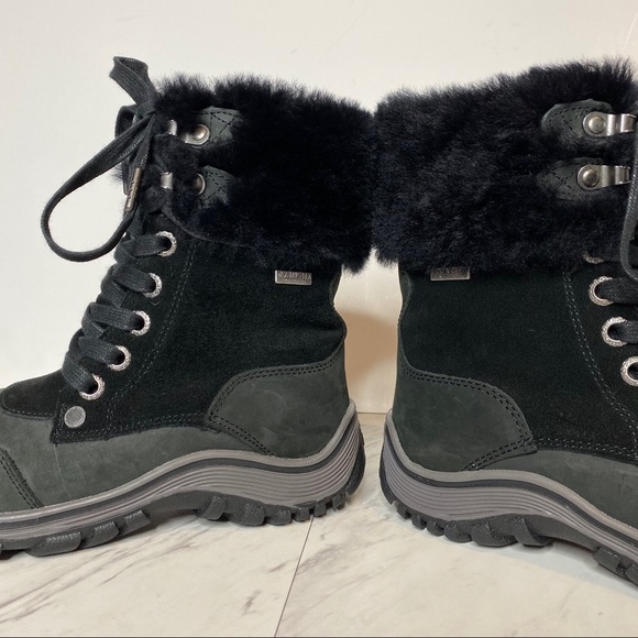 New! Pajar Abbie Sheepskin Black Winter Boot 5 5.5 - Picture 7 of 13